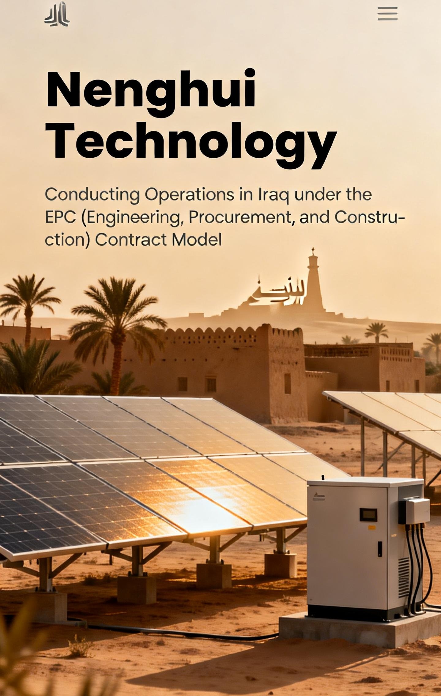 NengHui Technology Powers Iraq’s Renewable Future with Comprehensive Solar and Energy Storage EPC Solutions
